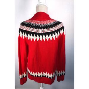 Charter Club Whimsy Sweater in Red and Black - M